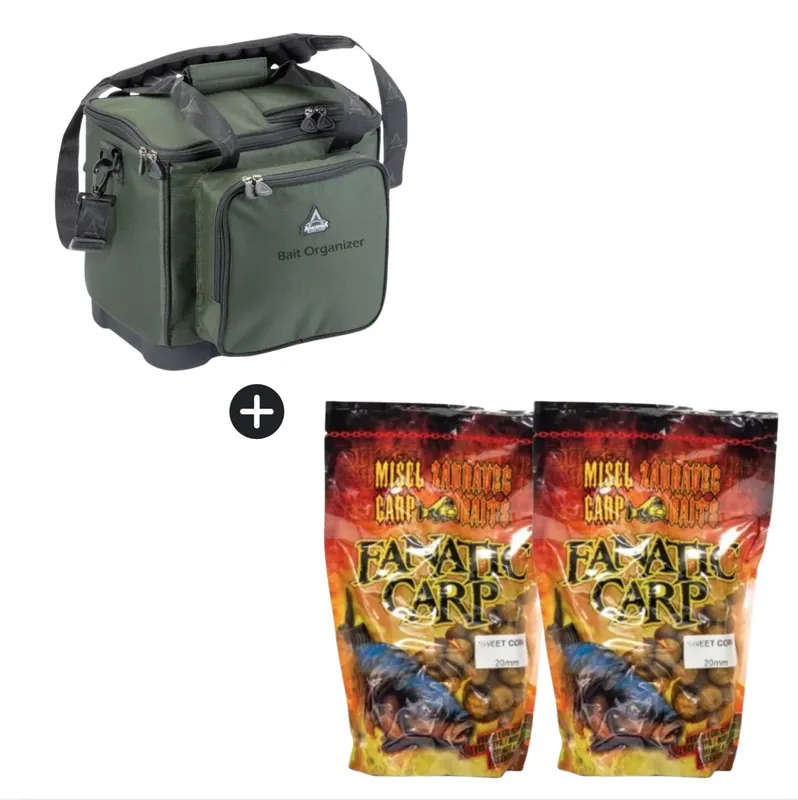 Kup Teď Anaconda Karpfen Set Bait Organizer Ködertasche + Zadravec Boilies Sweet Corn 20mm 1600g